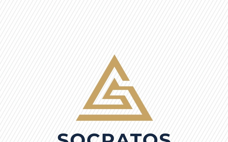 Сократ - шаблон логотипа S письмо