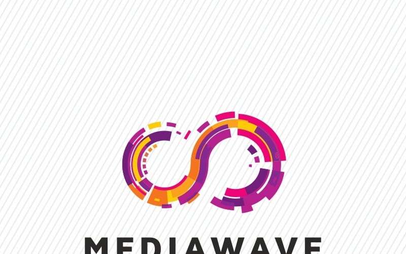 Szablon Logo Koło Media Wave