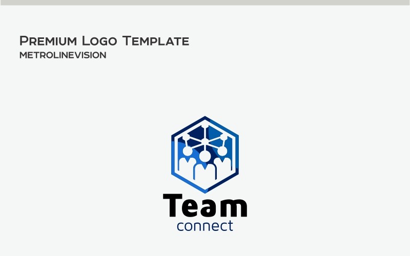 Download Шаблон логотипа "Team Connect Logo Template" / Team Connect Logo Template - Шаблон логотипа на тему графика team web tech technology industry connect people connection internet it communication community group media modernundefined soft business global int share