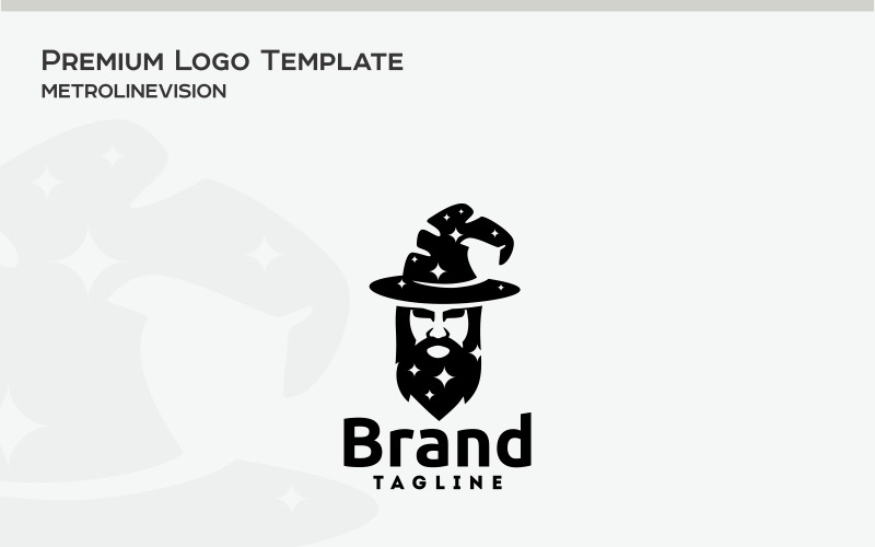 Download Шаблон логотипа "Wizard Logo Template" / Wizard Logo Template - Шаблон логотипа на тему графика games human lord magic magician magus mascot merlin old man popular professional robe sorcerer star startup studio unique wand wick