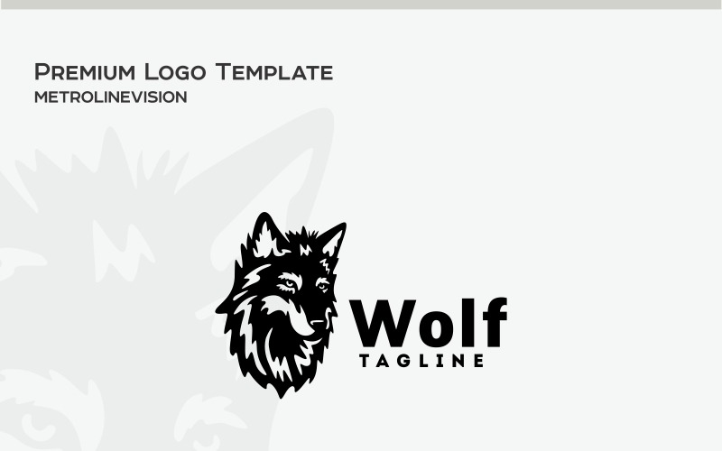 Download Шаблон логотипа "Wolf Logo Template" / Wolf Logo Template - Шаблон логотипа на тему графика animal animal logo branding club company dog elegant head jungle logo pets power royal sport strength strong vector wild wolf
