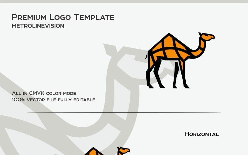 Download Шаблон логотипа "Camel Logo Template" / Camel Logo Template - Шаблон логотипа на тему графика agency animal camel logo company creative desert design dubai global hotel invest investment lama mammoth mark miracle travel sand trip