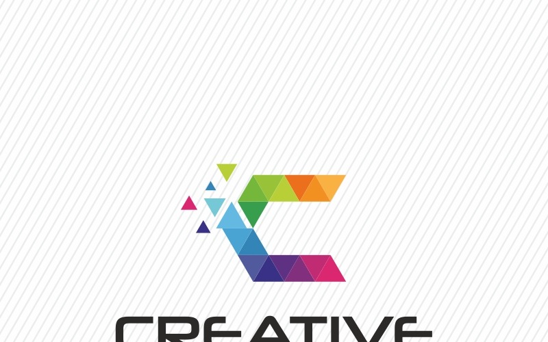 Download Шаблон логотипа "Creative - C Letter Polygon Logo Template" / Creative - C Letter Polygon Logo Template - Шаблон логотипа на тему графика alphabet box c letter logo color colour creative creativity cube design digital graphic hexa image initial c media modern polygon