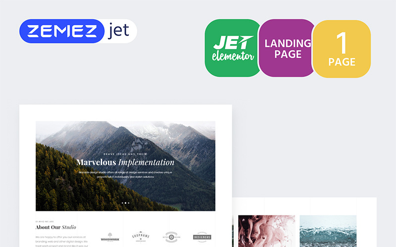 Imagix - Lite Portfolio Jet Elementor-sjabloon