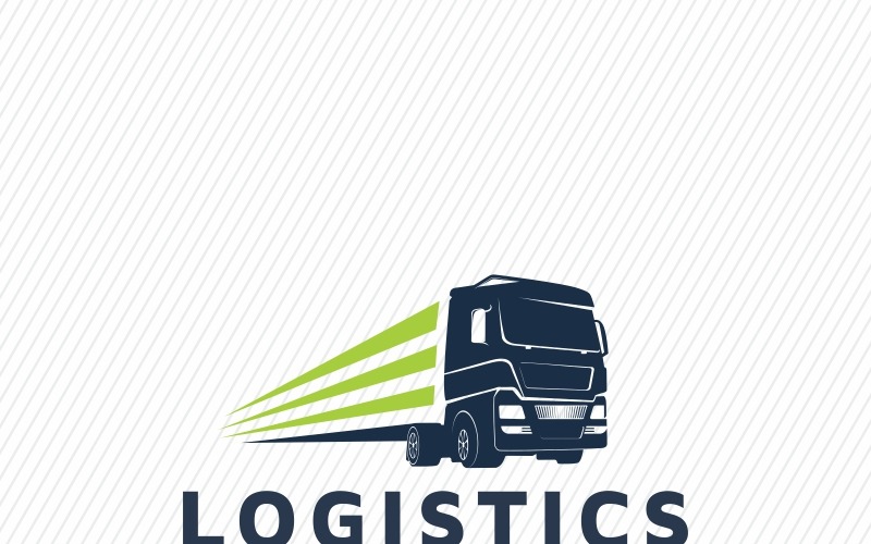Download Шаблон логотипа "Logistics Truck Logo Template" / Logistics Truck Logo Template - Шаблон логотипа на тему графика box cargo courier cube delivery express fast fly logo logos move moving company quick shipping speed storage transport transportation wing