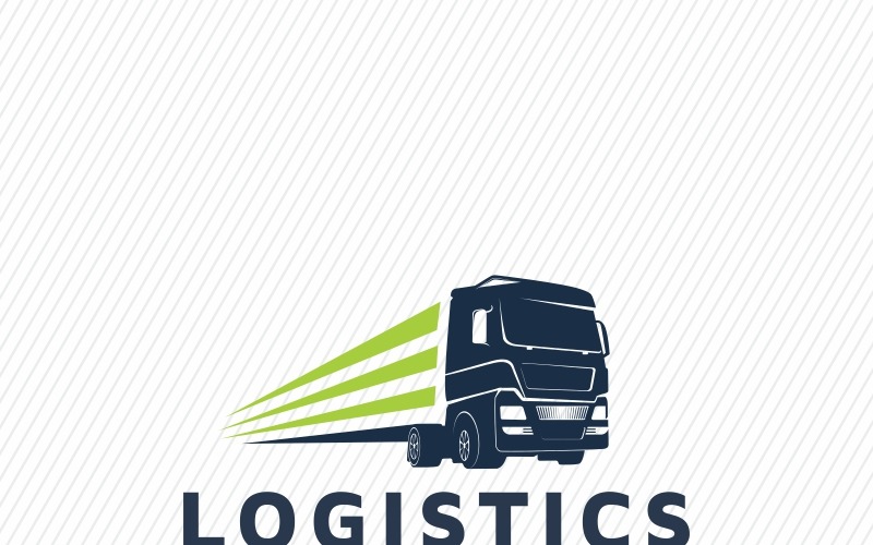 Logistieke vrachtwagen Logo sjabloon