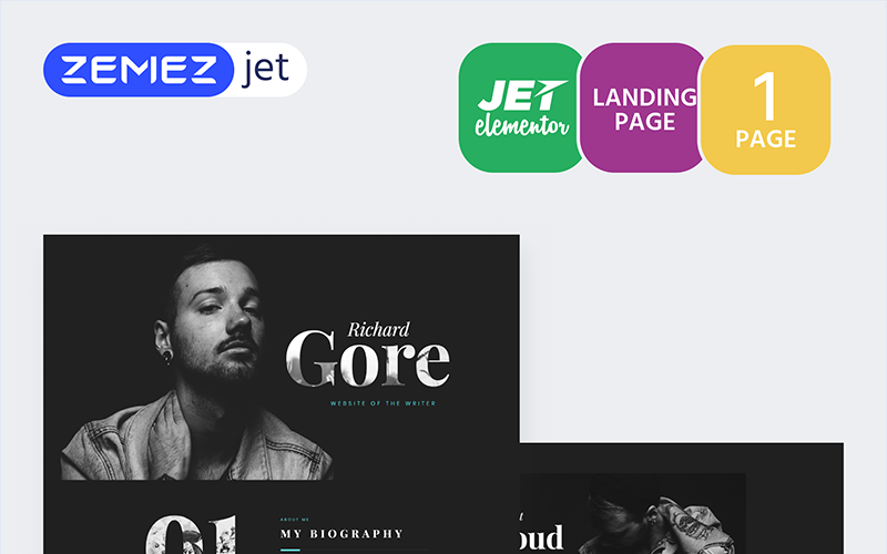 Novelistic - Writer Portfolio Jet Elementor-mall