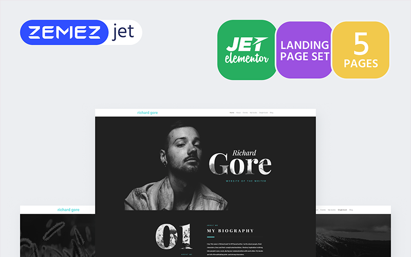 Prosaica - Autorenportfolio - Jet Elementor Kit