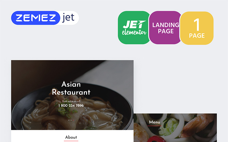 RedDragon - Plantilla de Elementor de Jet de restaurante asiático