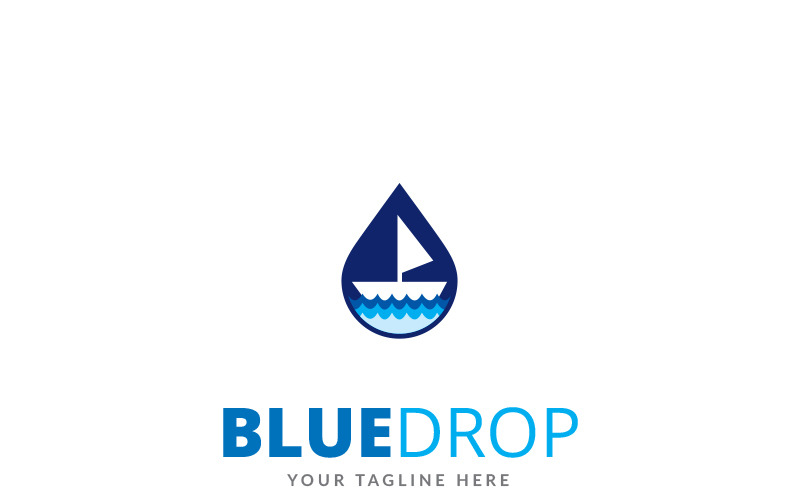 Download Шаблон логотипа "Blue Drop Logo Template" / Blue Drop Logo Template - Шаблон логотипа на тему графика 3d abstract bio blue clean clear colorful colors concept creative design drink drop droplet eco ecology fresh liquid mineral natural