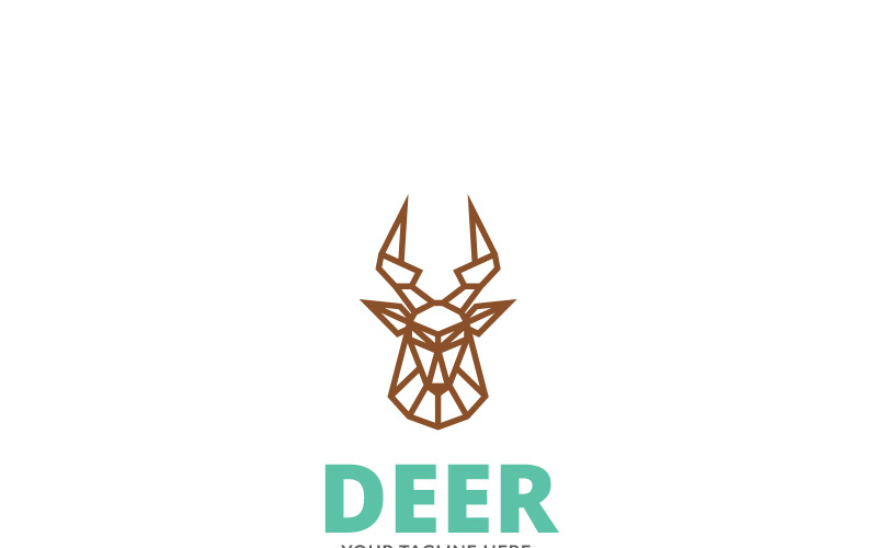 Download Шаблон логотипа "Deer Brand - Logo Template" / Deer Brand - Logo Template - Шаблон логотипа на тему графика animal art background beautiful card cartoon celebration christmas couple cute decoration deer design grace holiday illustration love magic mammal merry