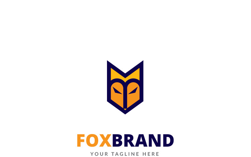 Download Шаблон логотипа "Fox Brand Design Logo Template" / Fox Brand Design Logo Template - Шаблон логотипа на тему графика agency animal brand branding bright clean colorful company cool creative fashion fox head logo game icon icone marketing mascot media