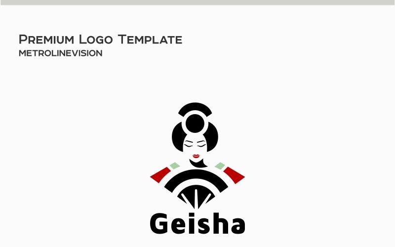 Download Шаблон логотипа "Geisha Logo Template" / Geisha Logo Template - Шаблон логотипа на тему графика anime cartoon character computer games geisha japan japanese restaurant kimono media rolls sushi bar asian chibi girl illustrator logo red