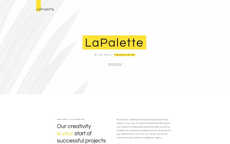 La Palette - творческая минимальная тема WordPress Elementor