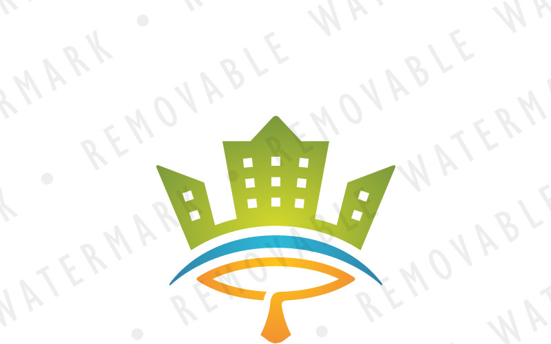 Maple Leaf Town Logo Şablonu