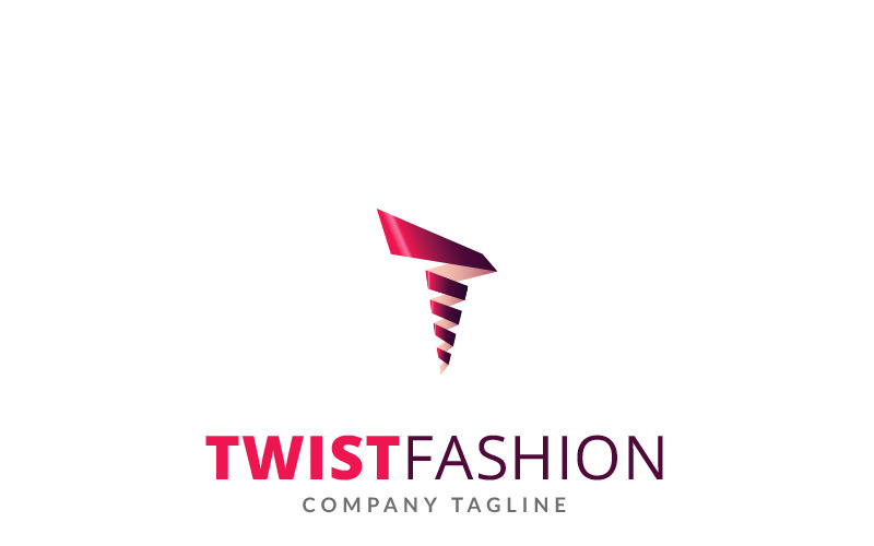 Modèle de logo de mode Twist