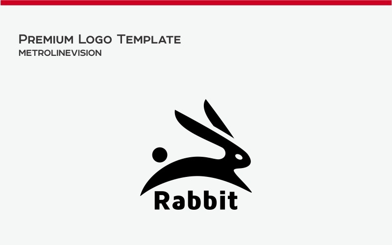 Modello di logo di coniglio