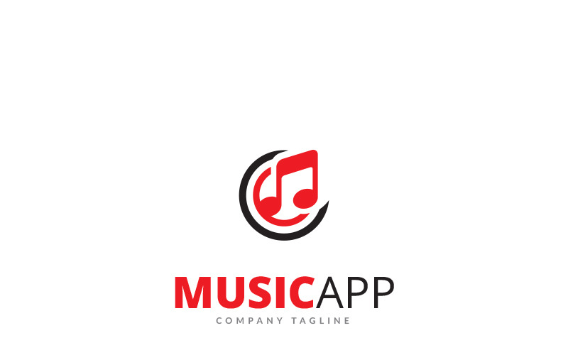 Musik-App - Logo-Vorlage