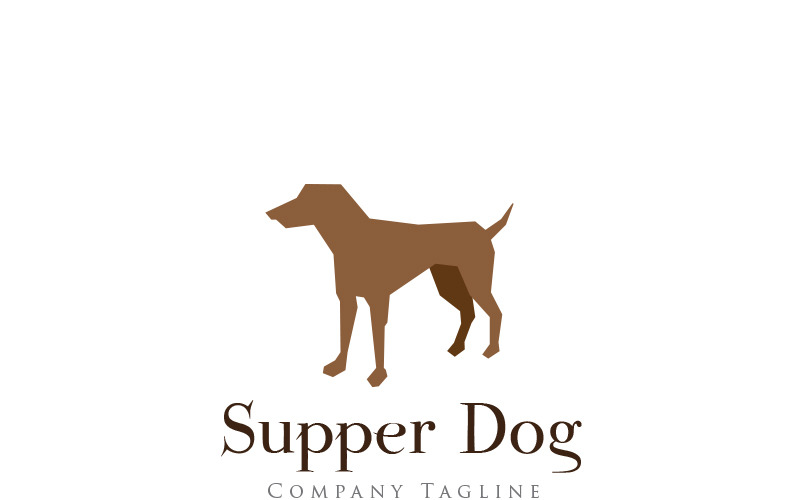 Plantilla de logotipo de Supper Dog