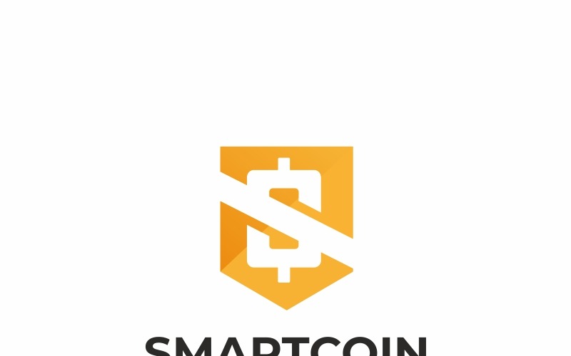 Smartcoin - šablona loga bitcoinu písmeno S