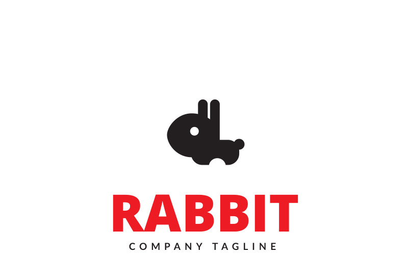 Szablon Logo opieki nad królikiem