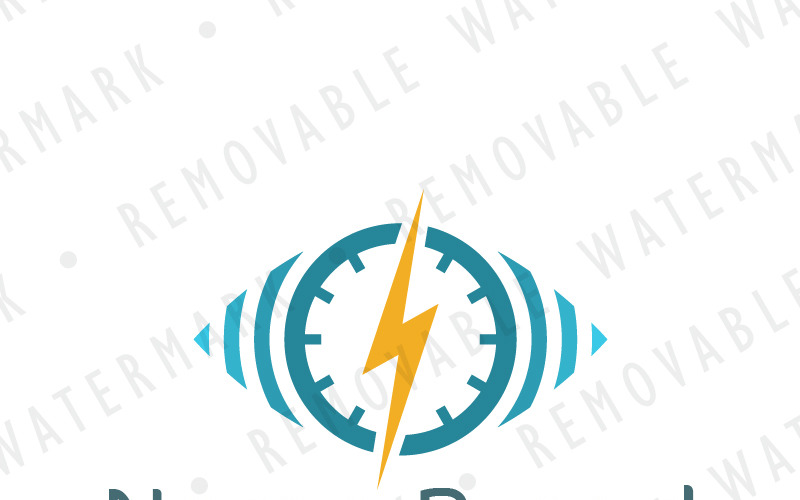 Download Шаблон логотипа "Thunder Monitoring Logo Template" / Thunder Monitoring Logo Template - Шаблон логотипа на тему графика eye alarm security energy sound power analysis system signal monitoring clock time spy lightning control thunder logo design template technology