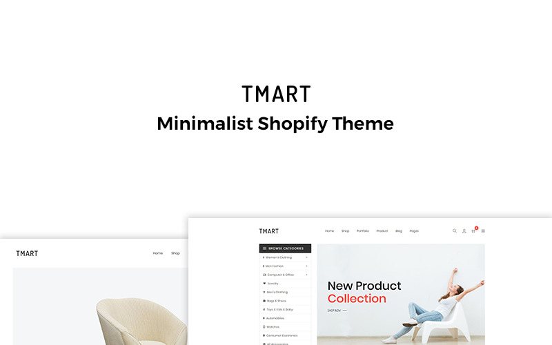 Tmart - minimalista Shopify téma
