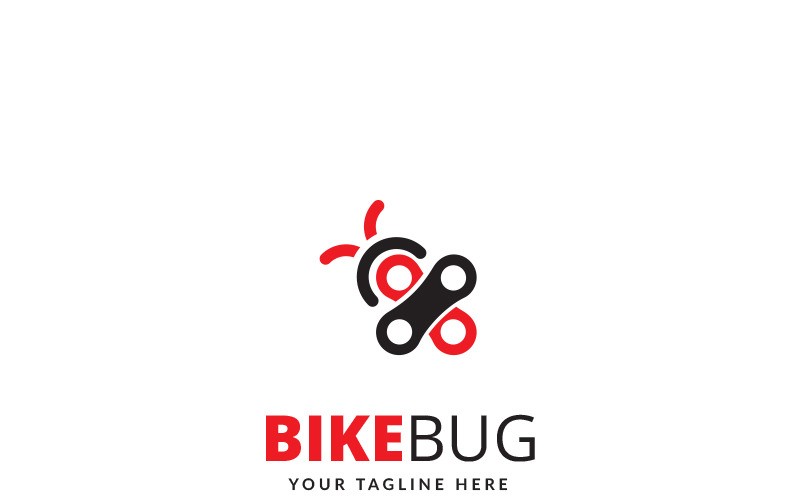Bug de bicicleta - modelo de logotipo