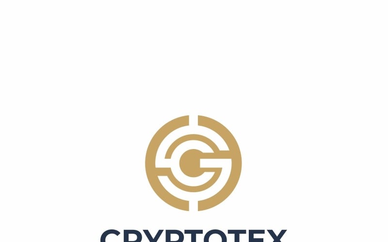 Cryptotex - Crypto Technology Bitcoin logó sablon