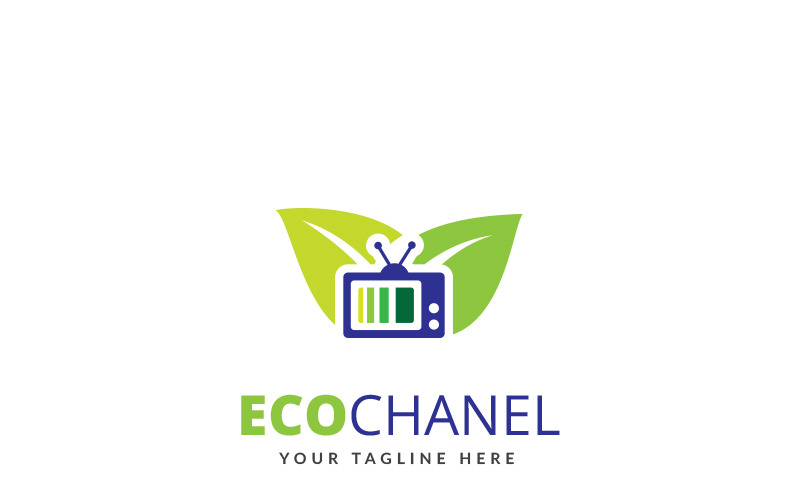 Download Шаблон логотипа "Eco Chanel Logo Template" / Eco Chanel Logo Template - Шаблон логотипа на тему графика color computer display eco ecological ecology entertainment evergreen green leaf information lcd leafs led media modern monitor natural nature news