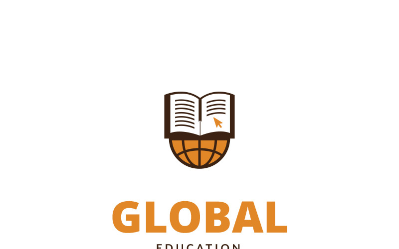 Download Шаблон логотипа "Global Education Logo Template" / Global Education Logo Template - Шаблон логотипа на тему графика academics academy career class college degree education elementary future graduate cap graduation hat high school institute internet learning mortarboard online
