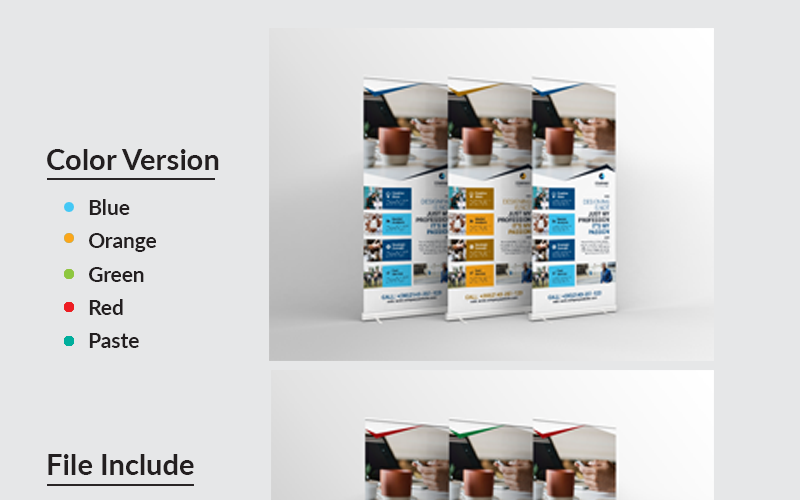 Download Фирменный стиль "Ha Mim Roll Up Banner - Corporate Identity Template" / Ha Mim Roll Up Banner - Corporate Identity Template - Фирменный стиль на тему графика art artistic blue building business rollup colorful corporate corporet creative graphics green hi-quality id kit internet logo modern multimedia official