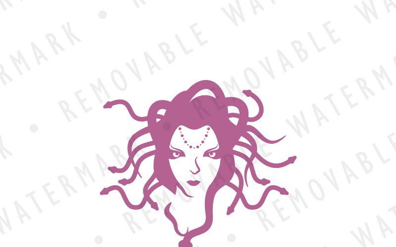 Download Шаблон логотипа "Head of Medusa Logo Template" / Head of Medusa Logo Template - Шаблон логотипа на тему графика beauty snake hair woman charming mythology necklace serpent witch logo design template medusa barber cosmetics jewelry fashion entertainment paralyze stone