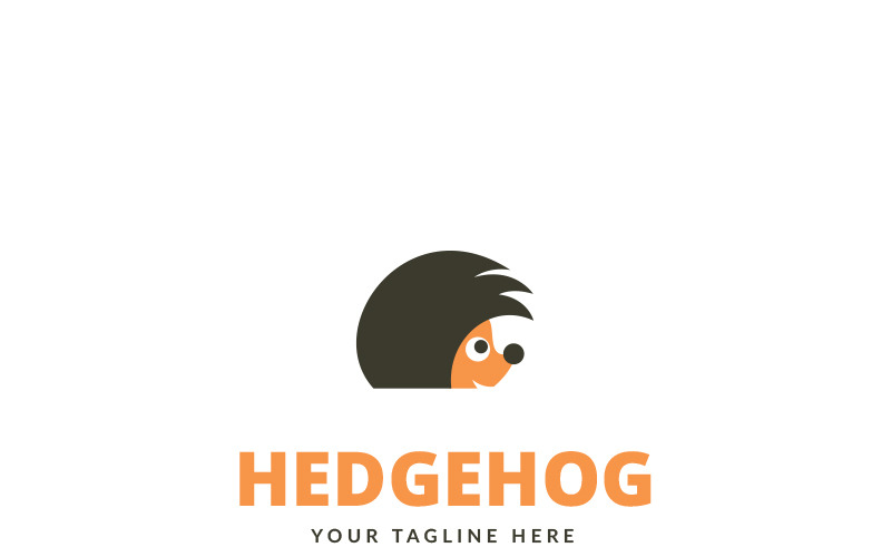 Download Шаблон логотипа "Hedgehog  Design Logo Template" / Hedgehog  Design Logo Template - Шаблон логотипа на тему графика animal animal logo black children cute hedgehog logo template vector kids kind little nature nice pet playful simple spike warm