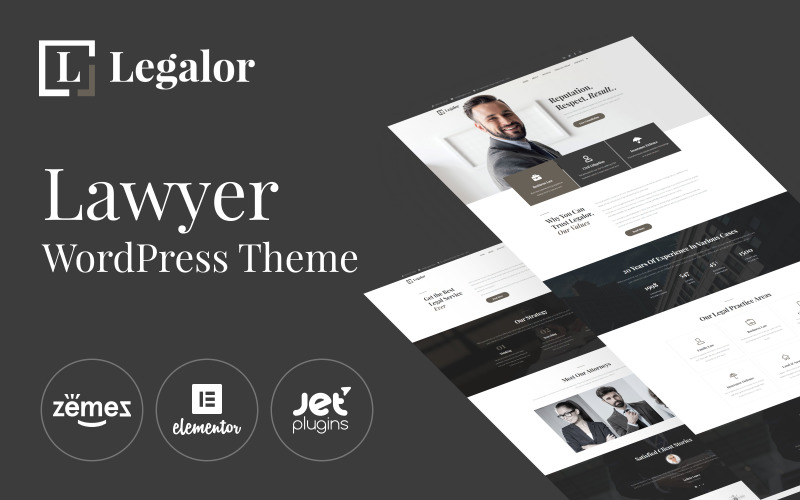 Legalor - Thème WordPress Elementor pour avocat