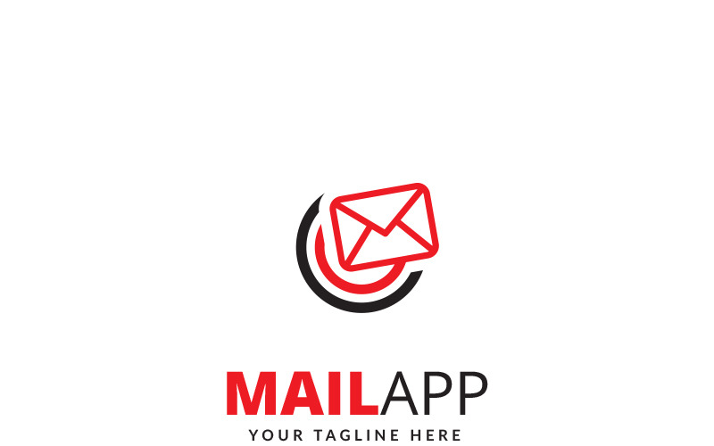 Download Шаблон логотипа "Mail App Logo Template" / Mail App Logo Template - Шаблон логотипа на тему графика blog business chat cloud communication conversation courier data delivery email envelope global information internet letter logistic mail check message network