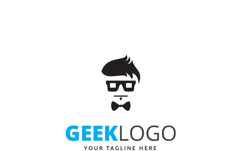 Modelo de logotipo de design geek
