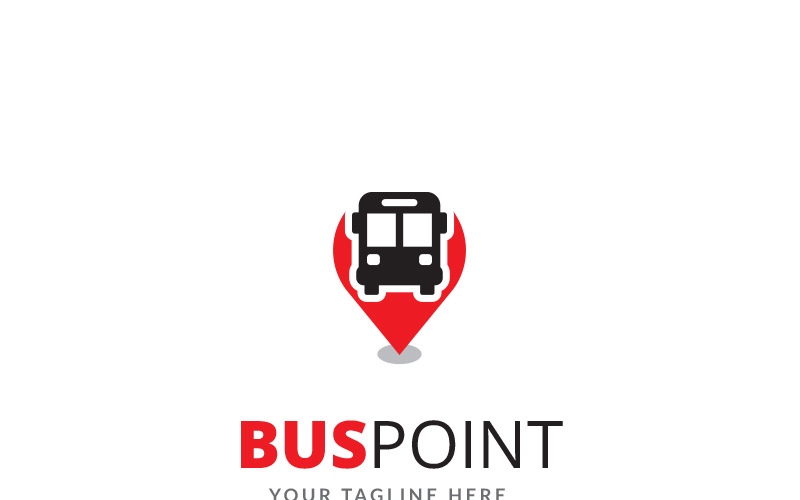 Modelo de logotipo de ponto de ônibus