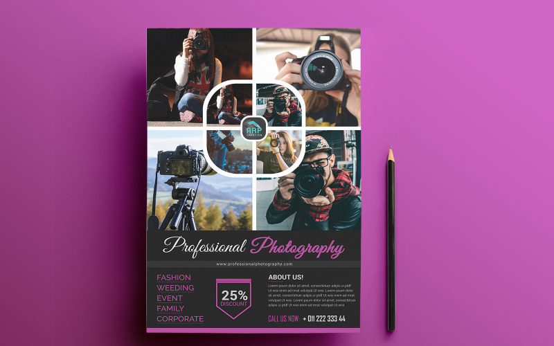 Photolab - Brochure de photographie - Modèle d'identité d'entreprise