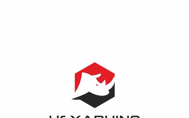 Plantilla de logotipo de Hexarhino