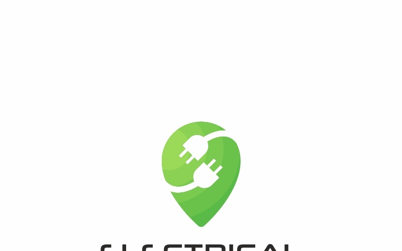 Plantilla de logotipo de potencia de punto eléctrico