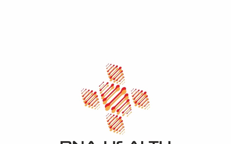 Plantilla de logotipo de salud de ADN