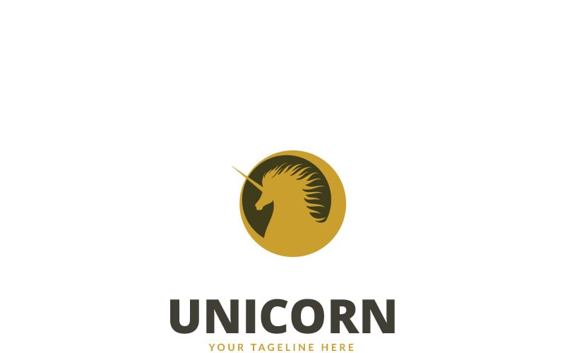Plantilla de logotipo de unicornio