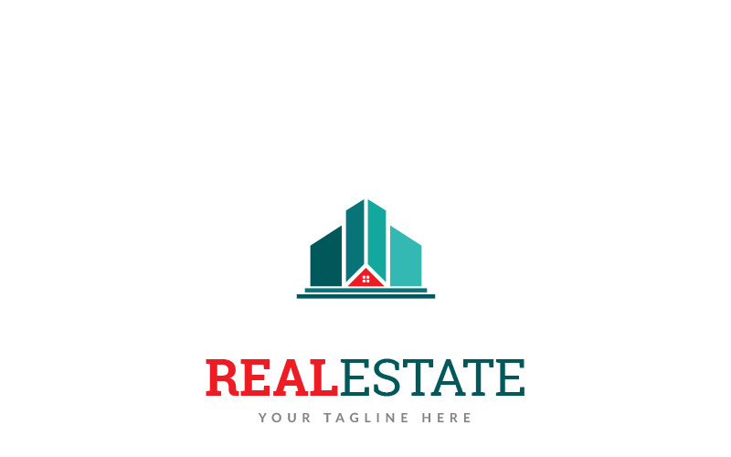 Download Шаблон логотипа "Real Estate Design Logo Template" / Real Estate Design Logo Template - Шаблон логотипа на тему графика agency brand build building business city clean construction corporate home house logo luxury mortgage professional property real estate realty roof