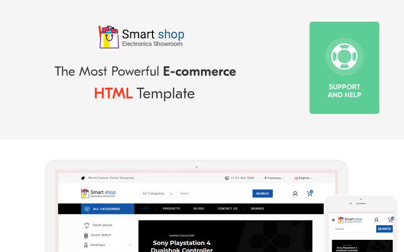 SmartShop Electronic Shop Website-sjabloon