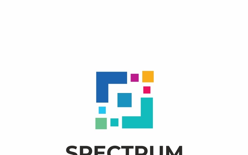 Download Шаблон логотипа "Spectrum Logo Template" / Spectrum Logo Template - Шаблон логотипа на тему графика art color design photo photography printing shutter solutions spectrum app icon box business branding business commerce communication communications consulting corporate