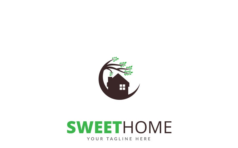 Download Шаблон логотипа "Sweet Home - Logo Template" / Sweet Home - Logo Template - Шаблон логотипа на тему графика agency brand build building business city clean construction corporate home house logo luxury mortgage professional property real estate realty roof