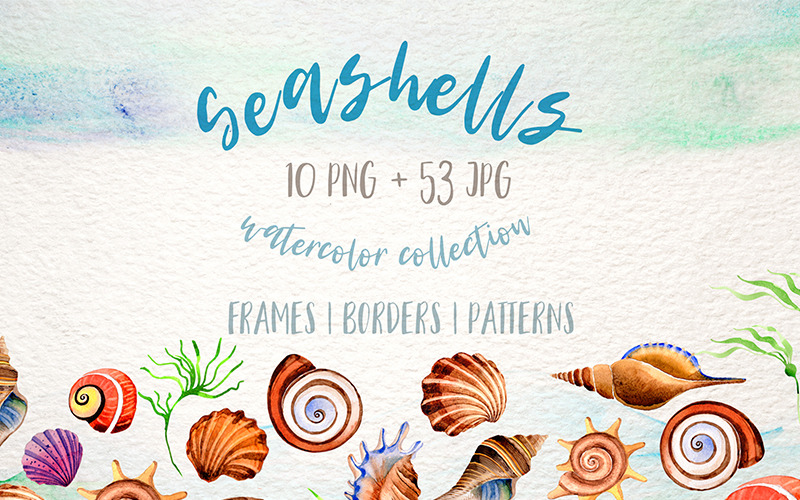 Download Иллюстрация "Watercolor Summer Beach Seashell PNG Set - Illustration" / Watercolor Summer Beach Seashell PNG Set - Illustration - Иллюстрация на тему графика watercolor illustration drawing background drawn paint summer sea beach seashell tropical shell ocean travel aquatic mollusk nature water marine white