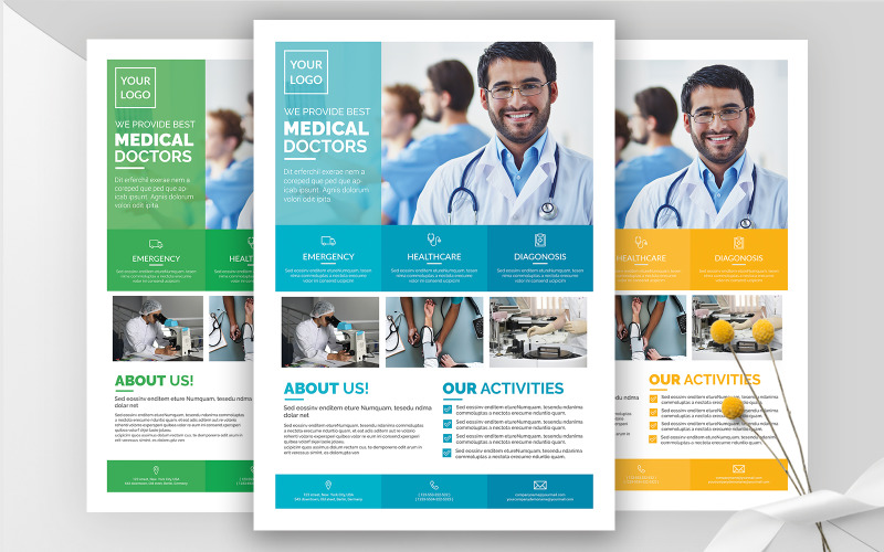Alex - Indesign Medical Flyer - Modèle d'identité d'entreprise
