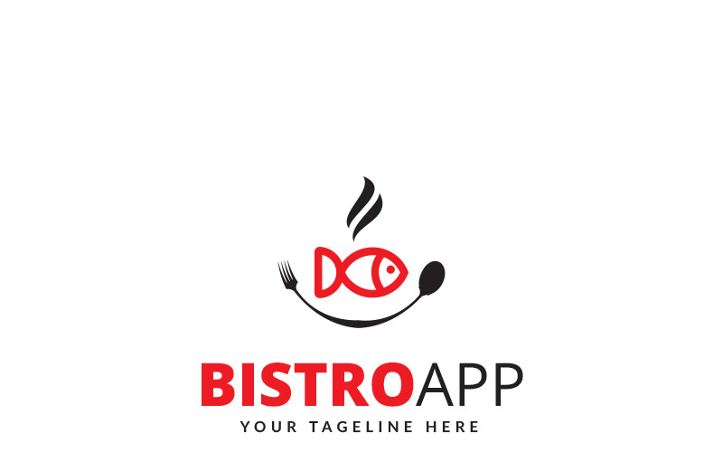 Download Шаблон логотипа "Bistro App Logo Template" / Bistro App Logo Template - Шаблон логотипа на тему графика cafe logo chef consultant logo consulting cook cooking creative culinary delicious dinner education food icon fork fresh health healthy idea